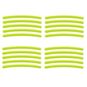 Samolepící reflexní pásky - neonově žluté, 20 kusů