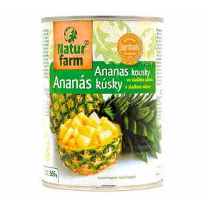 Natur farm Ananas kousky ve sladkém nálevu 565 g