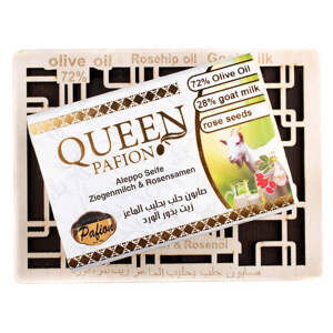 Queen Pafion Tradiční Aleppské mýdlo s kozím mlékem a šípkovým olejem 150 g