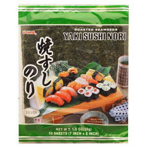 JHFOODS Yaki Sushi Nori pražené mořské řasy 28 g (10 plátků)