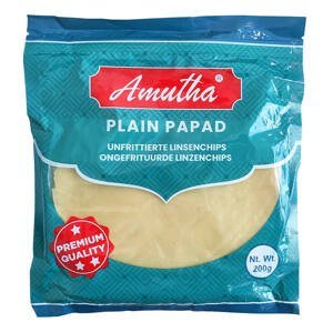AMUTHA Indická placka Papad Plain Premium 200 g
