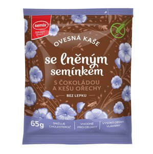 SEMIX Ovesná kaše s čokoládou, kešu ořechy a lněným semínkem bez lepku 65g