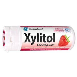 Miradent Xylitol žvýkačky pro děti Jahoda 30 ks