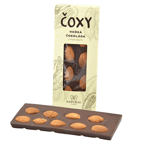 Natural Jihlava ČOXY hořká čokoláda s mandlemi a xylitolem 50g