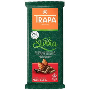 Natural Jihlava TRAPA Hořká čokoláda se stévií (80%) 75g
