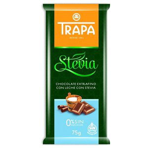 Natural Jihlava TRAPA Mléčná čokoláda se stévií 75g