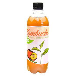 Stevikom Kombucha bílý čaj s příchutí broskve BIO 500 ml