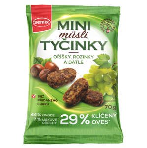 SEMIX Mini Müsli tyčinky s oříšky bez lepku 70g