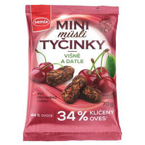 SEMIX Mini Müsli tyčinky s višněmi bez lepku 70 g