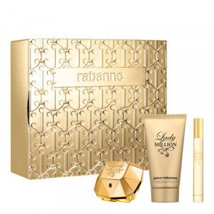 Rabanne Lady Million dámský set dárkový set (EdP 50 ml + tělové mléko 75 ml + EdP 10 ml)