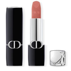 Dior Rouge Dior Velvet dlouhotrvající rtěnka - hydratační květinová péče o rty - 100 Nude Look 3,5 g