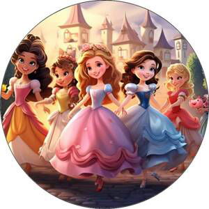 Jedlý papír Disney princezny 19,5cm