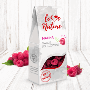 Lyofilizované maliny 20g 100% přírodní - Love Natur