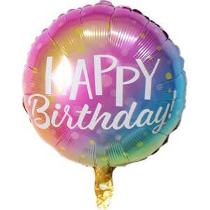 Fóliový balónek kulatý Happy Birthday 46cm - Cakesicq