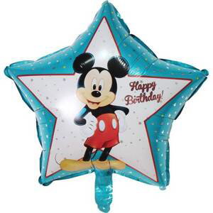 Fóliový balónek ve tvaruhvězdy Mickey modrý 46cm - Cakesicq
