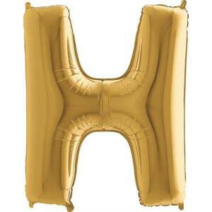 Nafukovací balónek písmeno H zlaté 102 cm - Grabo
