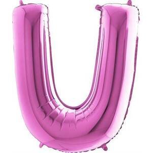 Nafukovací balónek písmeno U růžové 102 cm - Grabo