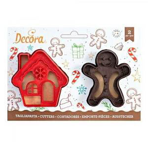 Vykrajovátko vánoční domeček a gingerman 8cm - Decora