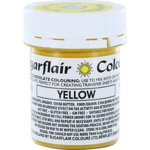 Barva do čokolády na bázi kakaového másla Sugarflair Yellow (35 g)