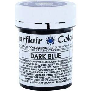 Barva do čokolády na bázi kakaového másla Sugarflair Dark Blue (35 g)