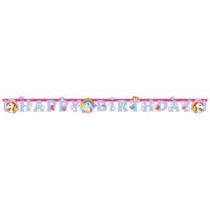 Girlanda happy birthday Unicorn 180x15cm - Amscan