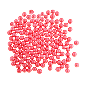 Cukrové perly červené perleťové (50 g)