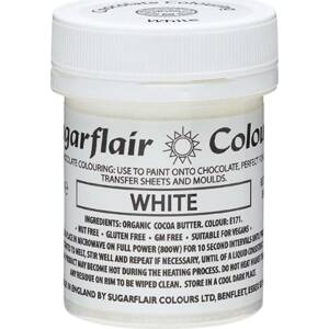 Barva do čokolády na bázi kakaového másla Sugarflair White (35 g)