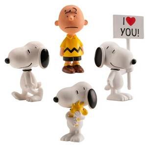 Set figurek Snoopy, 4ks, 5 cm - Dekora