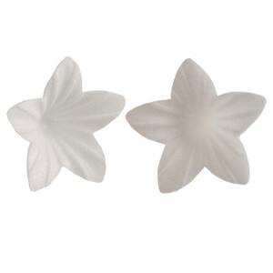 Bílé květy z jedlého papíru 400ks 2cm