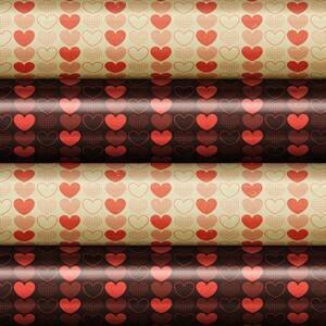 Čokotransfer barevné červené srdce 30 x 40 cm - Modecor