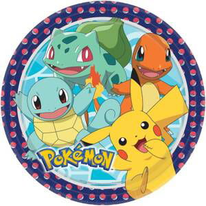 Papírový talíř 8ks Pokemon 23cm, 8ks - Amscan