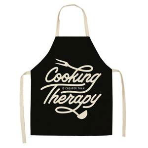 Zástěra kuchyňská cooking is cheaper than therapy - Cakesicq