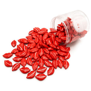 Cukrové zdobení červené rty 85g - Happy Sprinkles