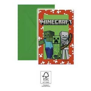 Minecraft pozvánky, 6ks - Procos