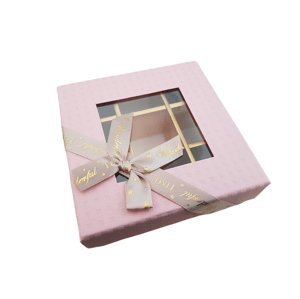 Krabička na pralinky 12x12x4cm 5ks růžové - Cakesicq