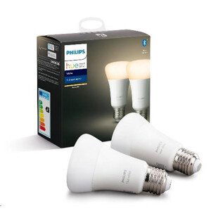 PHILIPS Hue White, 2x žárovka 9W E27 A60 2700K 806lm