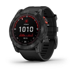 Garmin fenix 7X Solar, Gray/ Black Silicone Band