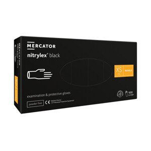 NITRYLEX BLACK - Nitrilové rukavice (bez pudru) černé, 100 ks, M