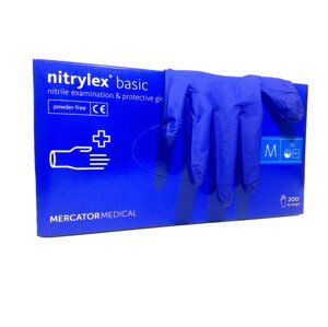 NITRYLEX BASIC - Nitrilové rukavice (bez pudru) tm. modré, 100 ks, XL