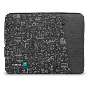 CONNECT IT Doodle pouzdro pro notebook 15.6", černá