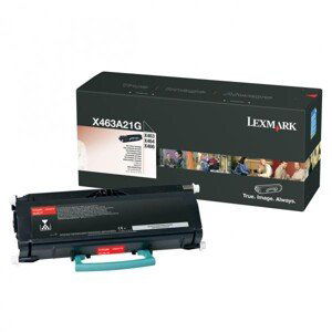 LEXMARK X463A21G - originální toner, černý, 3500 stran