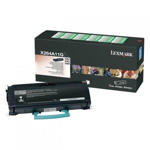 LEXMARK X264 (X264A11G) - originální toner, černý, 3500 stran