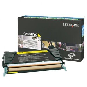 LEXMARK C736H1YG - originální toner, žlutý, 10000 stran