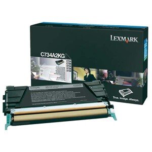 LEXMARK C734A2KG - originální toner, černý, 8000 stran