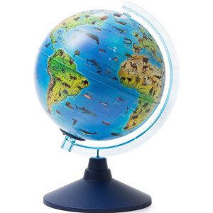 Alaysky Globe 25 cm Zoogeografický glóbus pro děti s LED podsvícením, popisky v angličtině