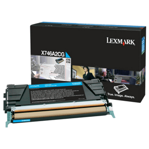 LEXMARK X746A2CG - originální toner, azurový, 70000 stran