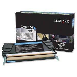 LEXMARK X748H1CG - originální toner, azurový, 10000 stran