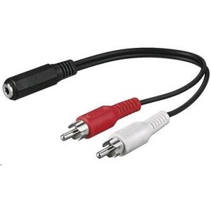 PREMIUMCORD Kabel audio 3, 5mm Jack - 2x Cinch 1, 5m (F/M, stereo)