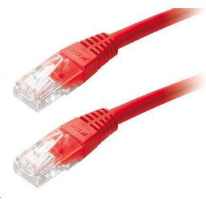 Patch kabel Cat6, UTP - 0, 5m, červený