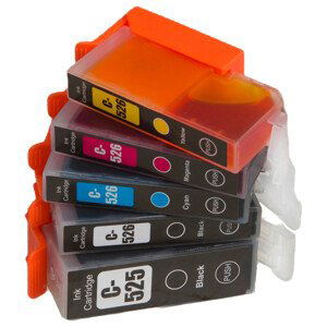 MultiPack CANON PGI-525, CLI-526  + 20ks fotopapíru - kompatibilní cartridge, černá + barevná, 1x21ml/4x11ml